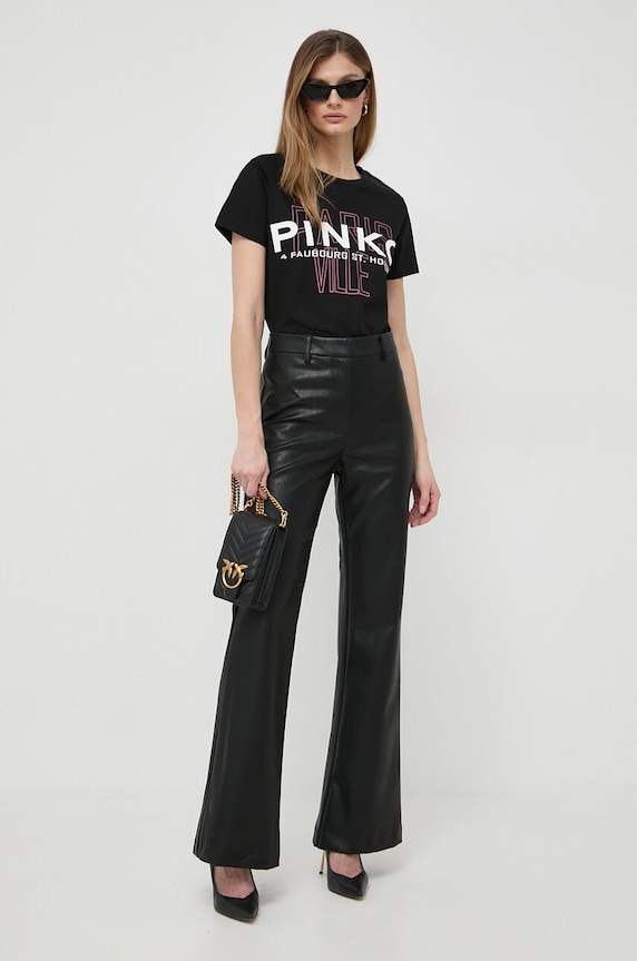 Pinko poseta de piele negru 102739.A0GK