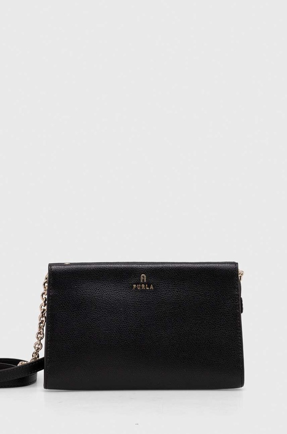 Furla torebka skórzana skóra licowa czarny WE00528.ARE000.O6000