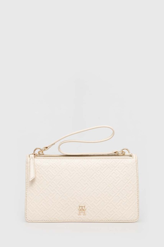 Tommy Hilfiger torebka nie mieści A4 beżowy AW0AW15975