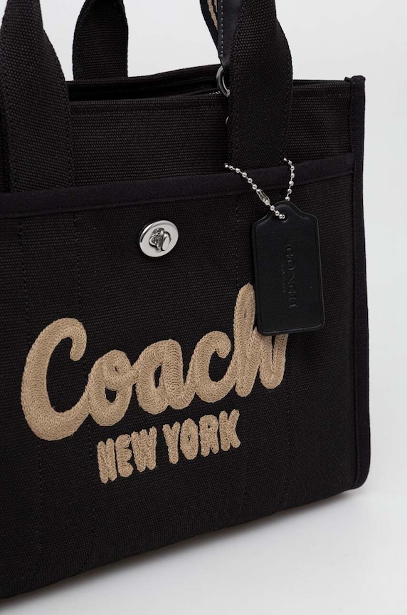 Accesorii Coach geantă Cargo Tote Bag CP158 negru