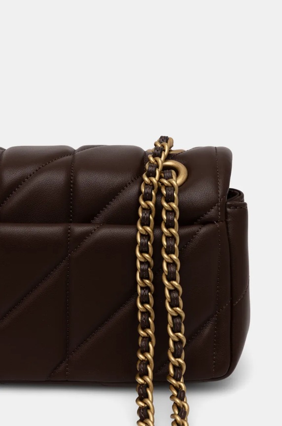 Akcesoria Coach torebka skórzana Tabby CP149 brązowy