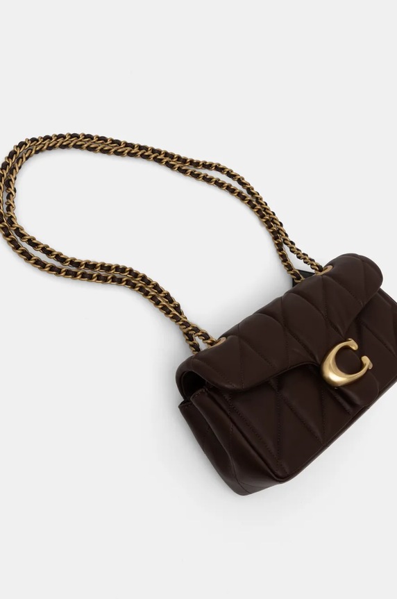 Coach torebka skórzana Tabby brązowy CP149