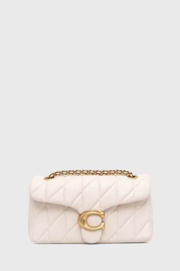 Coach borsa a mano in pelle Tabby Shoulder Bag 26 With Pillow Quilting semplice beige CP150