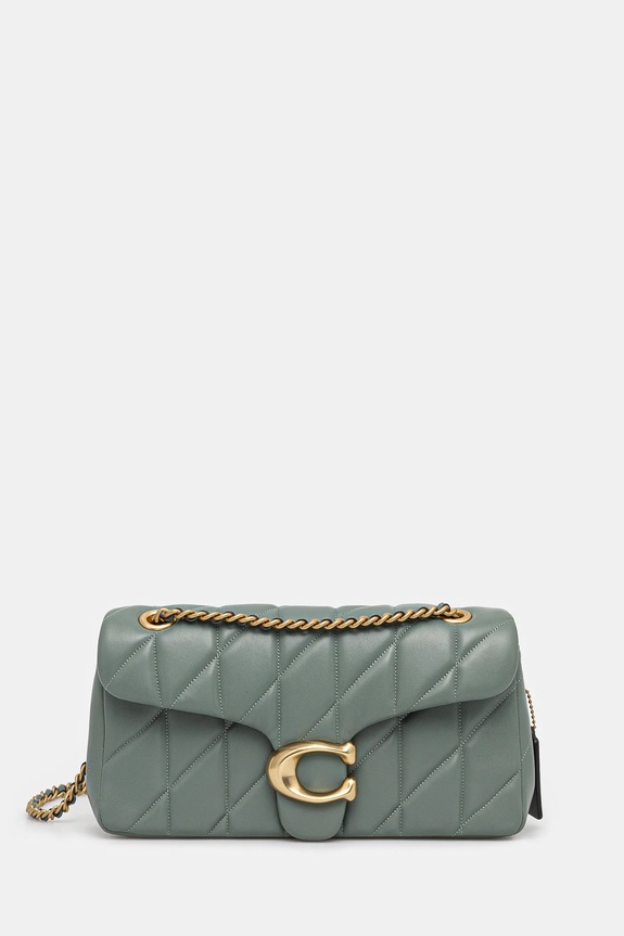 Coach torebka skórzana Tabby Shoulder Bag 26 With Pillow Quilting skóra licowa zielony CP150