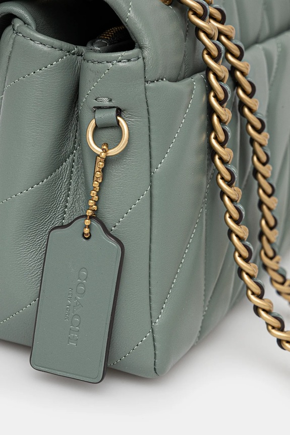 Coach torebka skórzana Tabby Shoulder Bag 26 With Pillow Quilting CP150 zielony