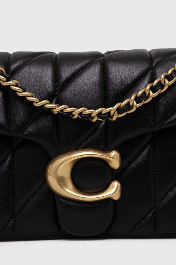 Coach usnjena torbica Tabby Shoulder Bag 26 With Pillow Quilting črna CP150