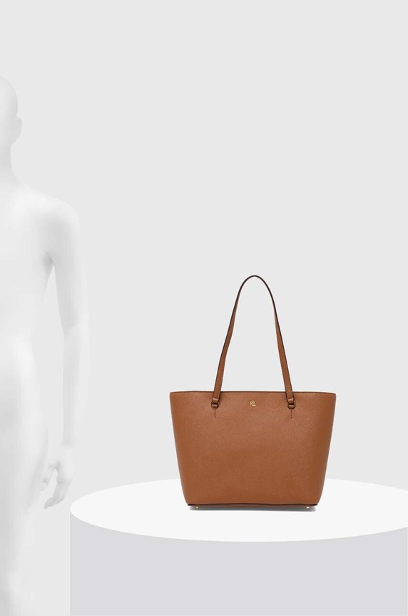 Lauren Ralph Lauren kabelka typu shopper dámska kožená 431924351
