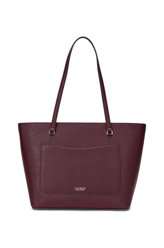 Lauren Ralph Lauren nákupní taška dámská kožená 431924351 burgundské SS26