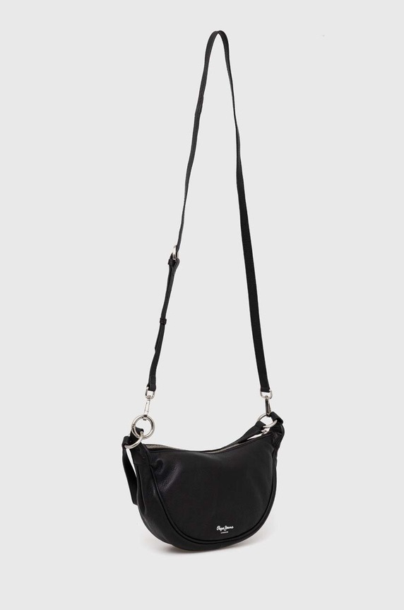 Kožená kabelka Pepe Jeans NADINE LETHI PL031548 černá SS24