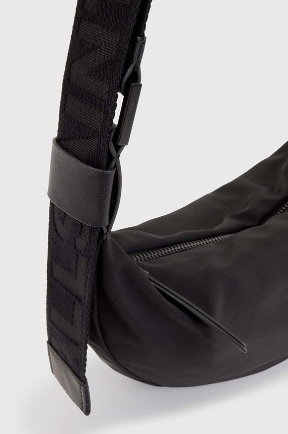 Τσάντα AllSaints Half Moon W001XZ μαύρο