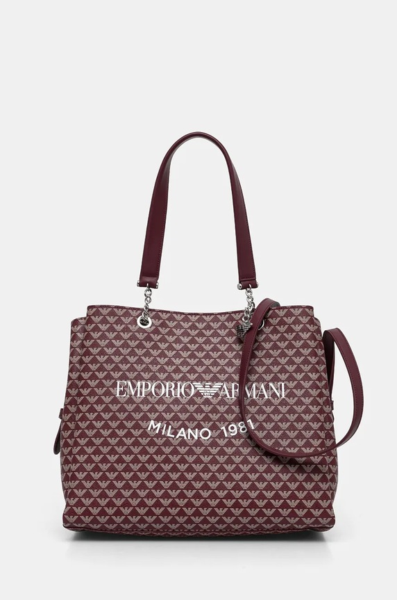 Emporio Armani torebka nie mieści A4 bordowy Y3D158.YWS0E