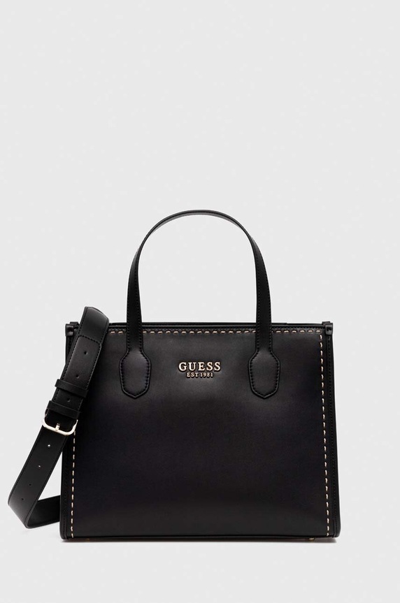 Guess torebka SILVANA mieści A4 czarny HWVC86.65220