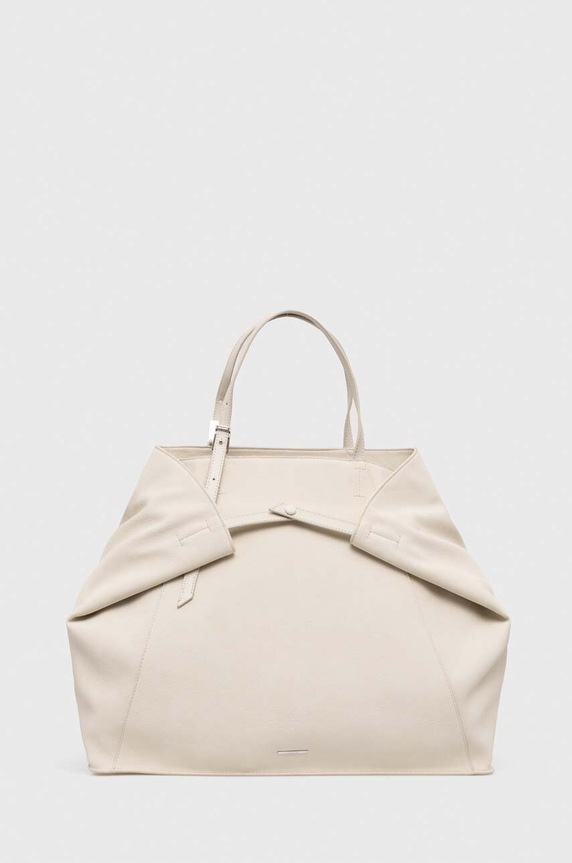 Kabelka Calvin Klein jednofarebný béžová K60K611657