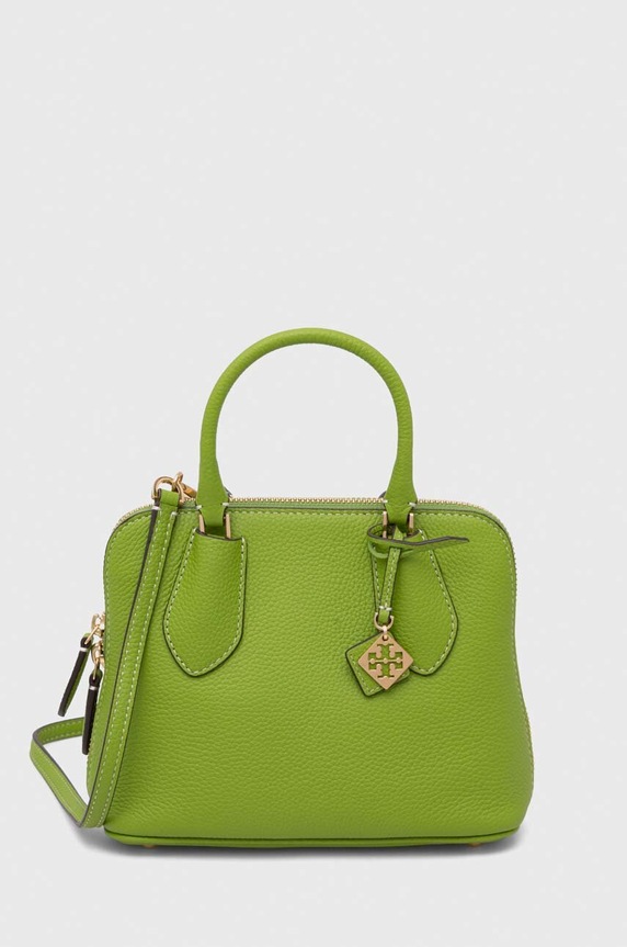 Tory Burch poseta de piele uni verde 155619.300
