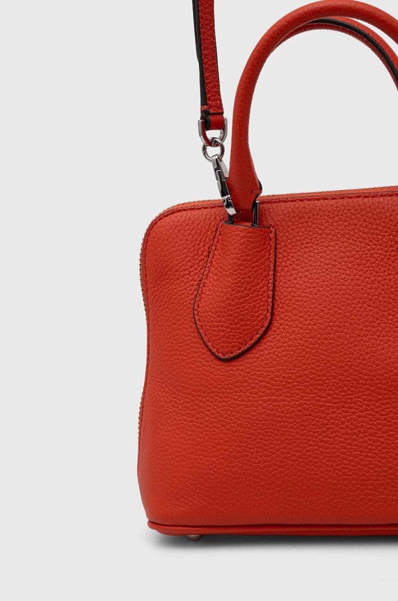 Akcesoria Tory Burch torebka skórzana Mini Pebbled Swing 155619.601 pomarańczowy