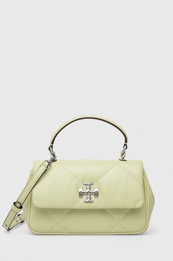 Kožna torba Tory Burch Kira Diamond Quilt bez uzorka zelena 154719.300
