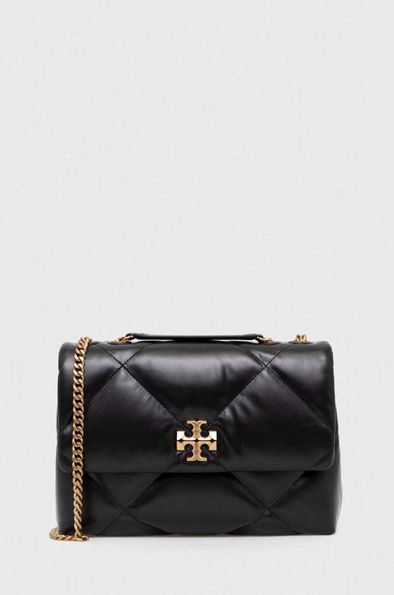 Kožená kabelka Tory Burch Kira Diamond Quilt usňová koža čierna 154704.001