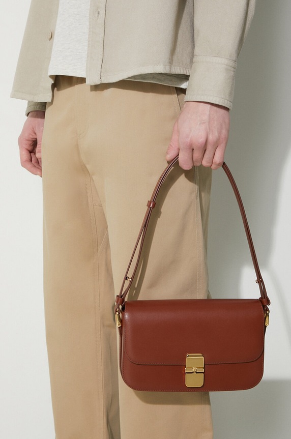 A.P.C. bőr táska Sac Grace Baguette PXBMW.F61615.CAD