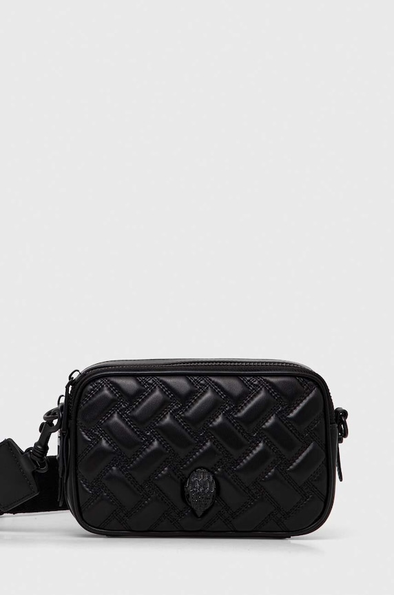 Шкіряна сумочка Kurt Geiger London лицьова шкіра чорний 2042500109