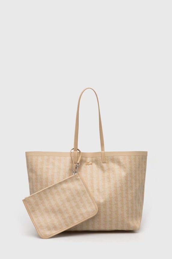 Lacoste torebka mieści A4 beżowy NF4345ZE