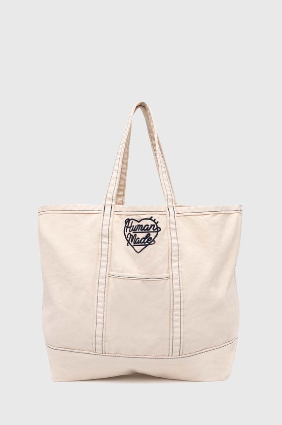 Kabelka Human Made Garment Dyed Tote Bag vejde se A4 béžová HM27GD037