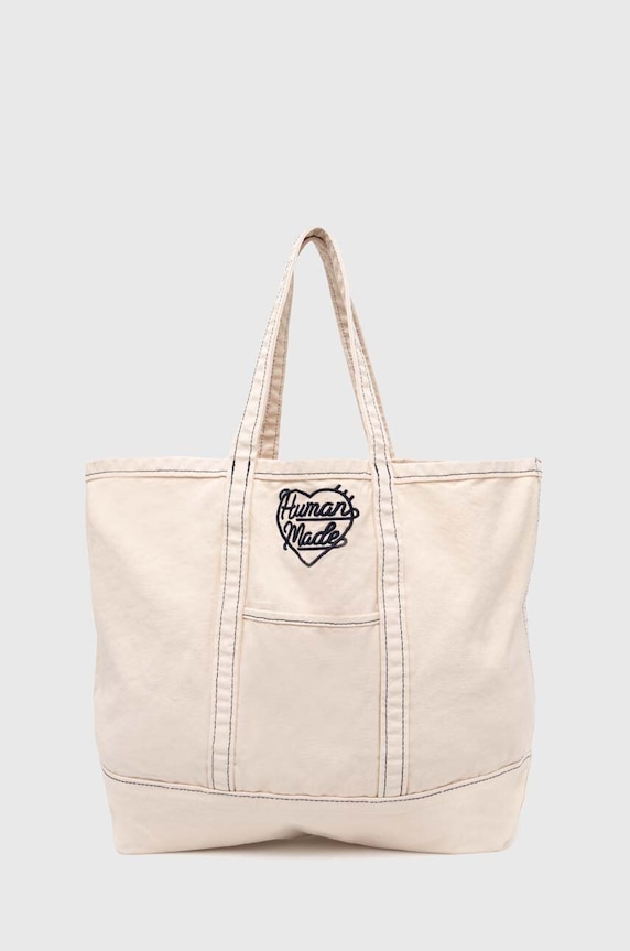 Kabelka Human Made Garment Dyed Tote Bag vejde se A4 béžová HM27GD037