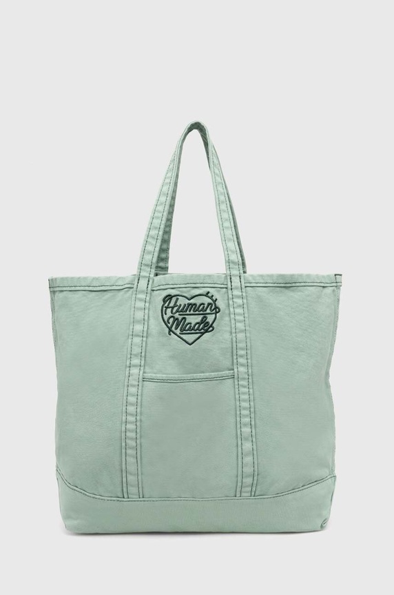 Human Made handbag Garment Dyed Tote Bag strapless green HM27GD037
