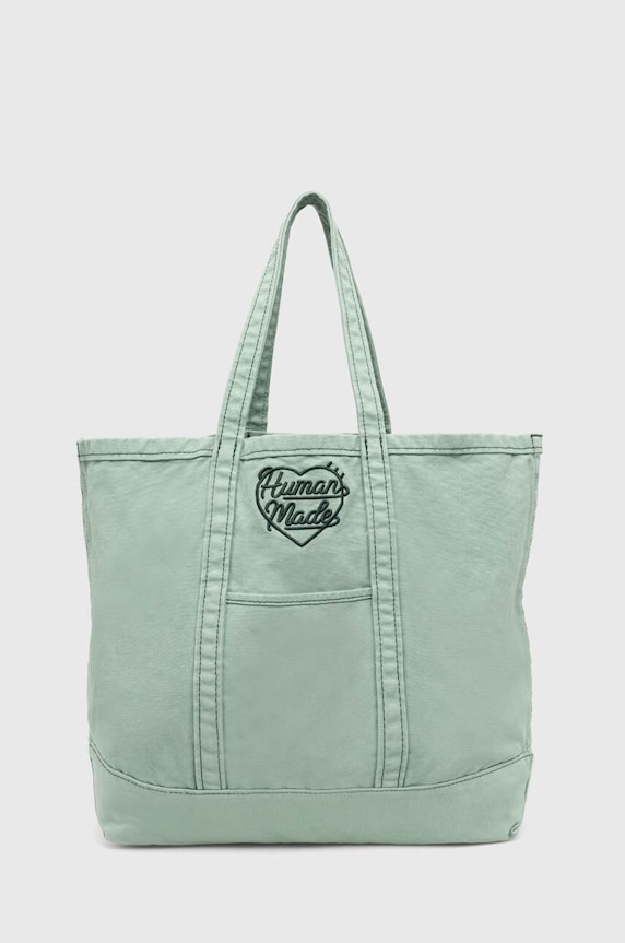 Human Made handbag Garment Dyed Tote Bag strapless green HM27GD037