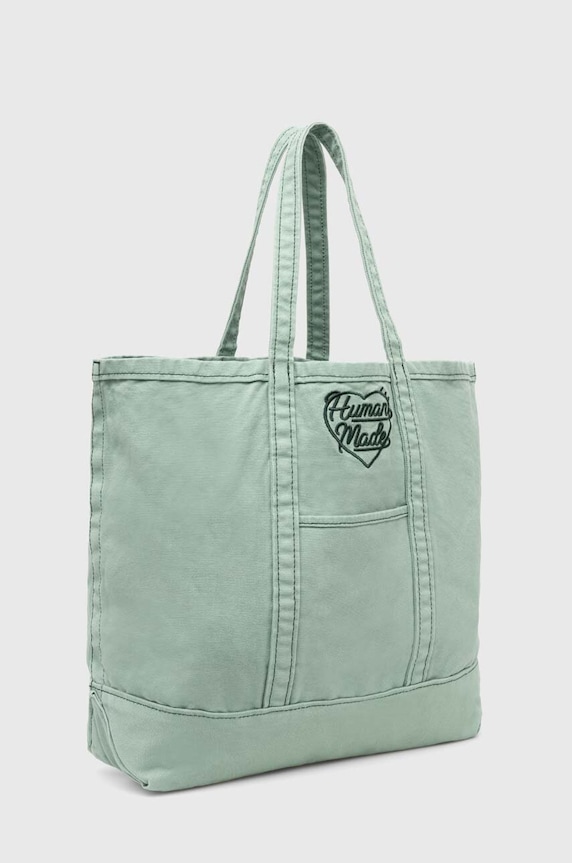 Human Made handbag Garment Dyed Tote Bag HM27GD037 green SS24