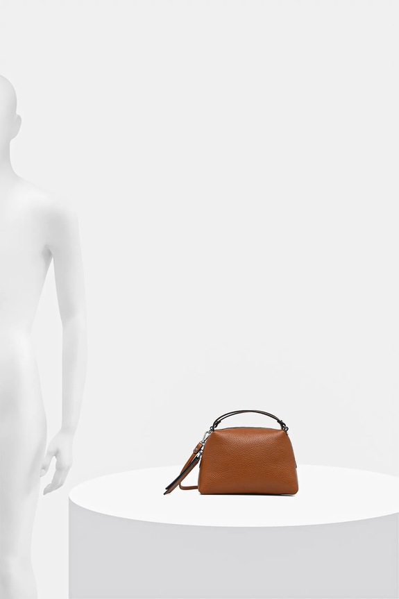 Kožená kabelka Gianni Chiarini BS.8145/COMM.GRN hnědá