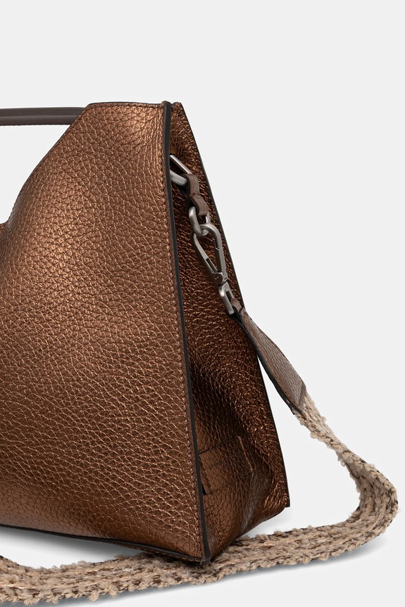 Αξεσουάρ Δερμάτινη τσάντα Gianni Chiarini BS.10566.RNGDBL καφέ