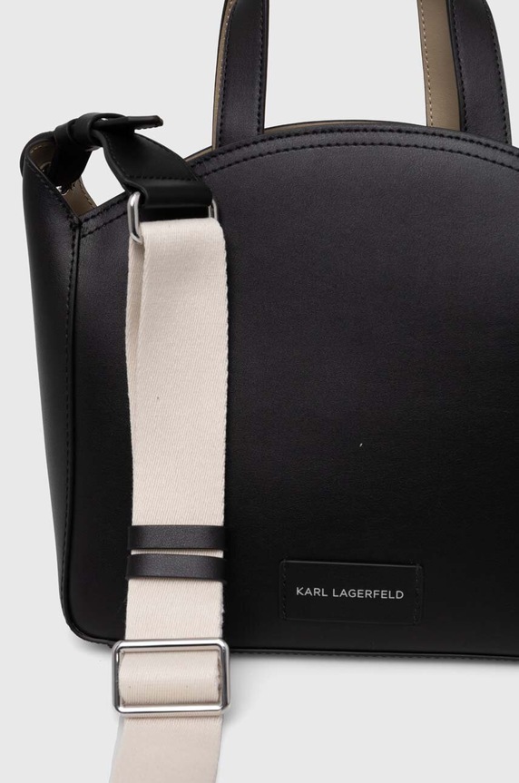 Doplňky Kožená kabelka Karl Lagerfeld 241W3069 černá