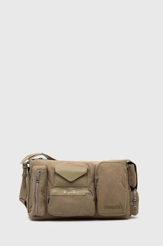 Desigual kézitáska POCKETMAS VARADERO MAX textil zöld 24SAXA03