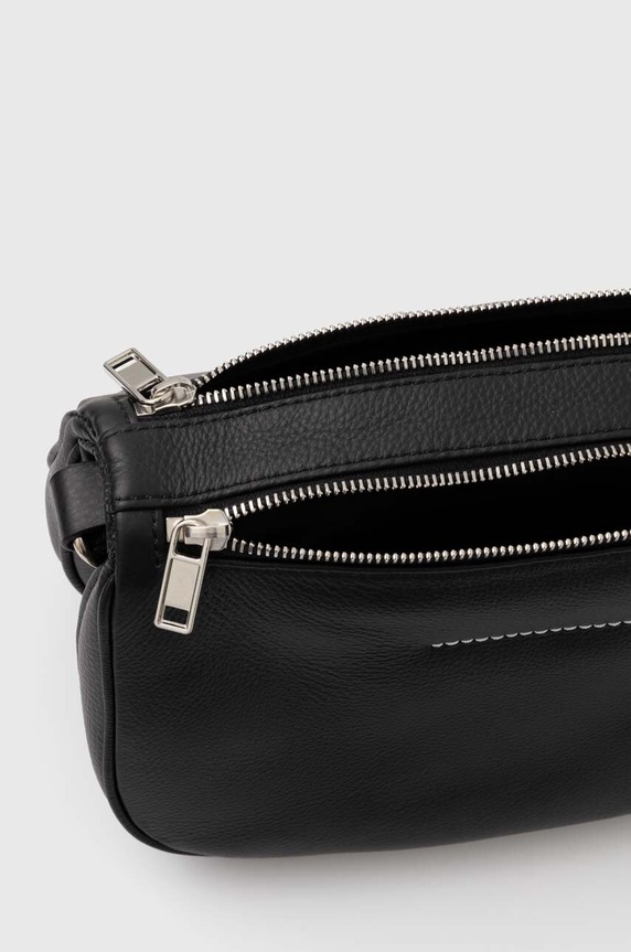 Kožená kabelka MM6 Maison Margiela SB5ZH0005 černá