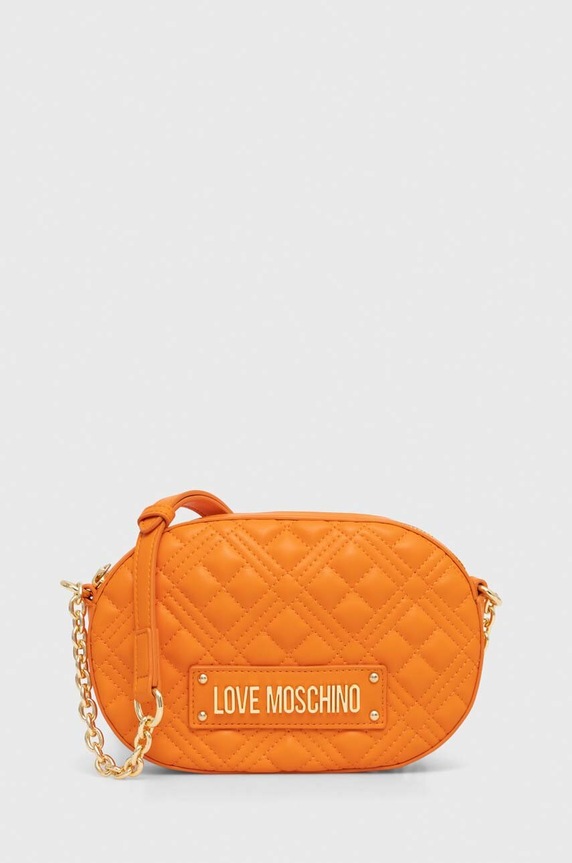 Kabelka Love Moschino nášivka oranžová JC4207PP0CKA0