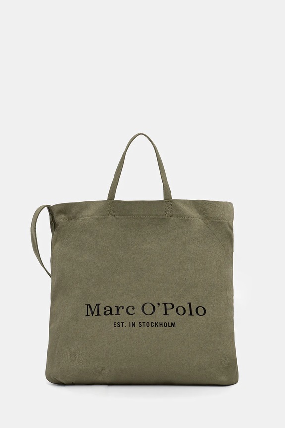 Bombažna torba Marc O'Polo Tekstil zelena 5000006720