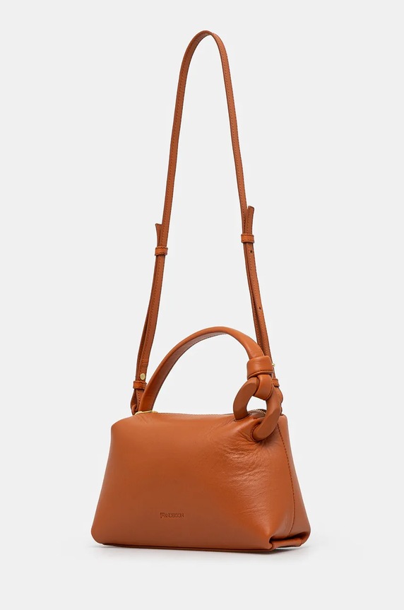 Кожаная сумочка JW Anderson The Jwa Small Corner Bag HB0619.LA0307.142 коричневый SS24