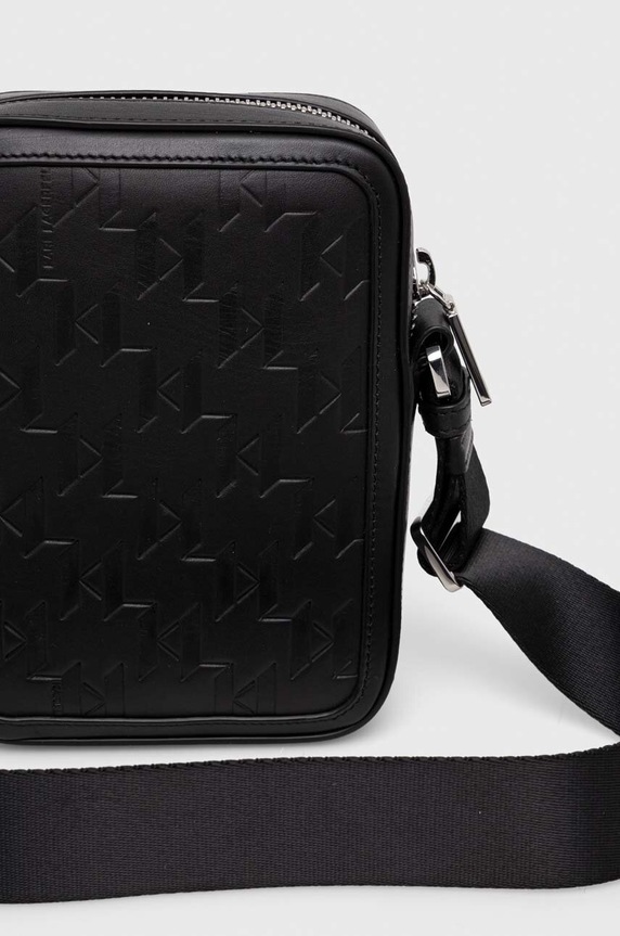 Akcesoria Karl Lagerfeld saszetka skórzana 240M3067 czarny