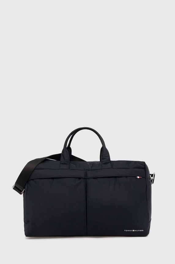 Torba Tommy Hilfiger bez uzorka crna AM0AM12218