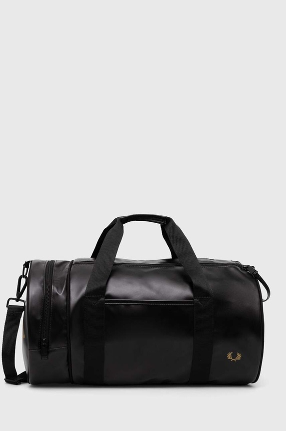 Чанта Fred Perry Tonal Classic Barrel Bag надпис черен L7260.774