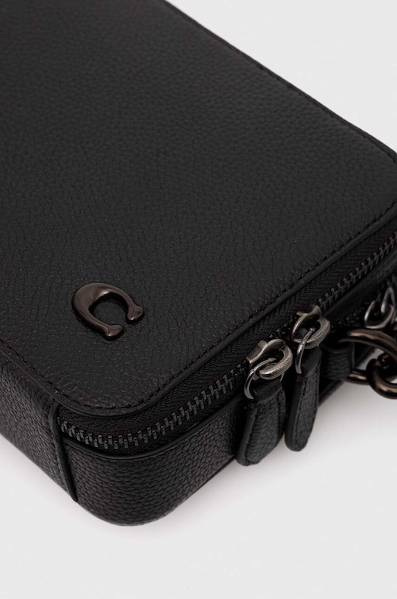 Coach saszetka skórzana czarny CR782