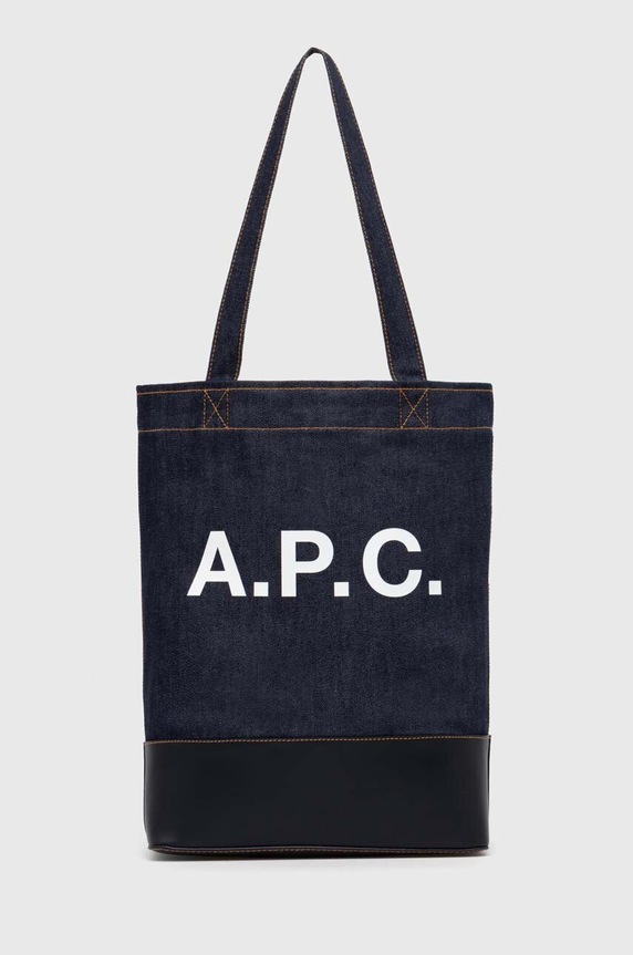 Taška A.P.C. tote axel textilný tmavomodrá CODDP.M61444.IAK