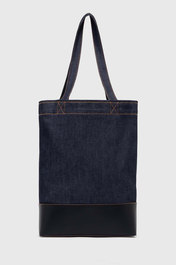 Doplnky Taška A.P.C. tote axel CODDP.M61444.IAK tmavomodrá