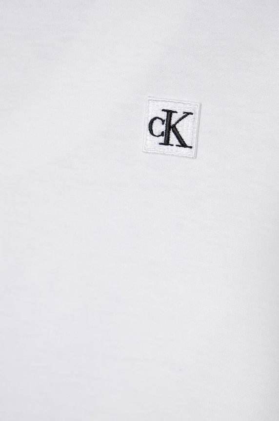Băieți Calvin Klein Jeans tricou de bumbac pentru copii IU0IU00543.128.176.PPYH alb
