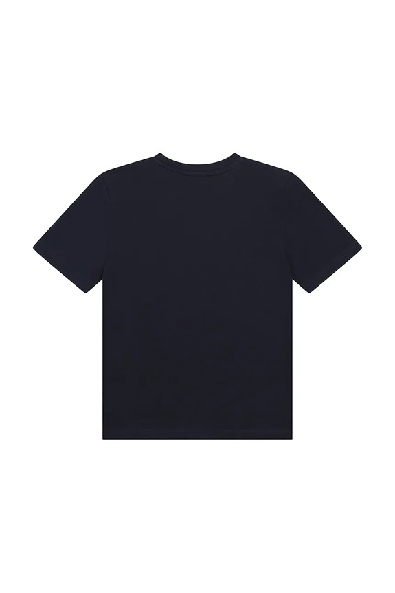 Дитяча бавовняна футболка BOSS J25P24.102.150 темно-синій SS25