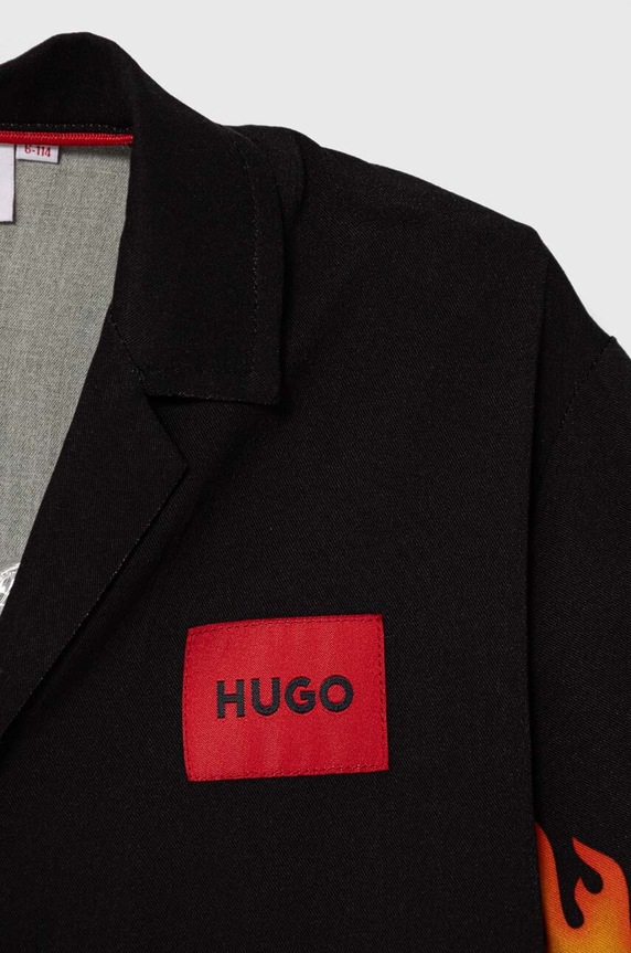 Chłopiec HUGO koszula bawełniana dziecięca G00018.114.150 czarny