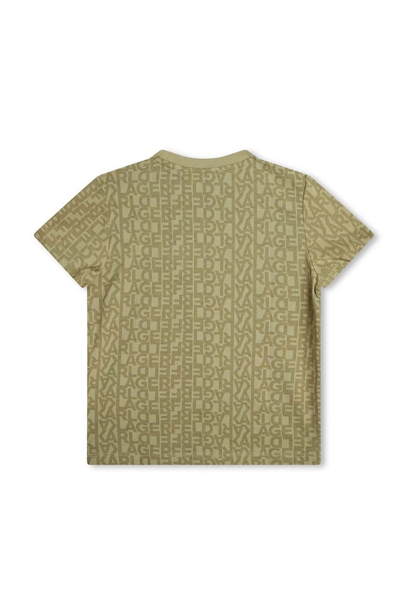 Karl Lagerfeld t-shirt bawełniany dziecięcy Z30036.102.108 zielony SS24