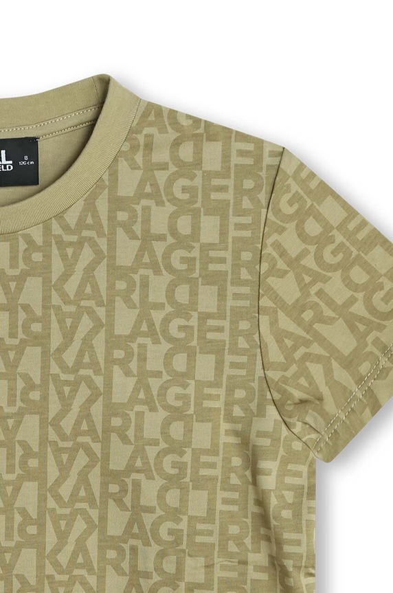 Chłopiec Karl Lagerfeld t-shirt bawełniany dziecięcy Z30036.102.108 zielony