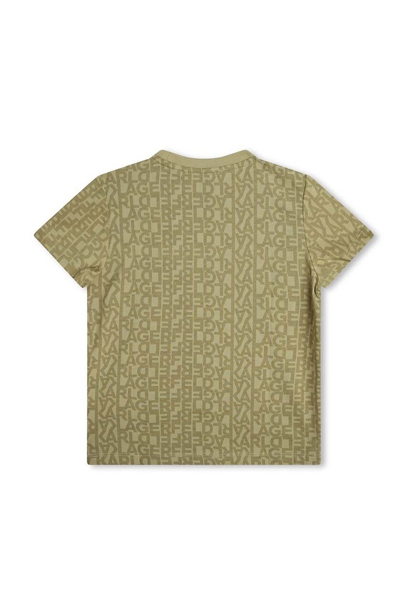 Karl Lagerfeld t-shirt bawełniany dziecięcy Z30036.114.150 zielony SS24