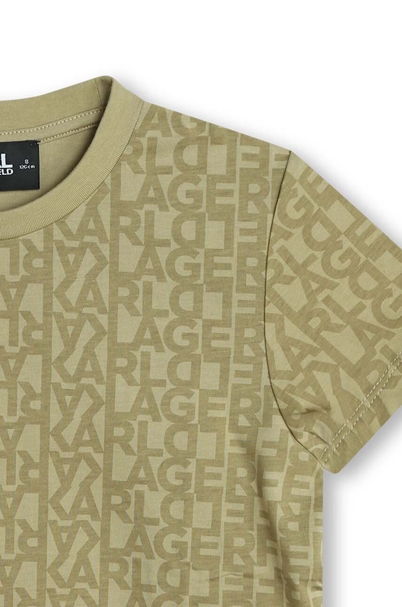 Chłopiec Karl Lagerfeld t-shirt bawełniany dziecięcy Z30036.114.150 zielony